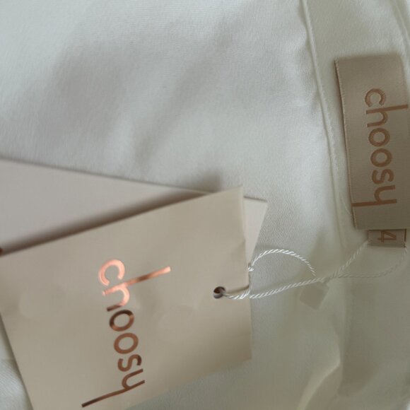 White Collared Plunging Neck Shirt Dress NWT - Picture 9 of 9